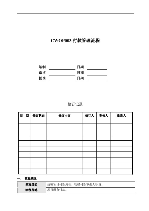 CWOP003付款管理流程