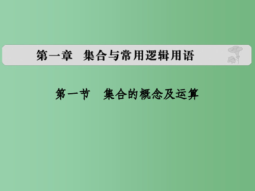 高考数学复习 第一章 第一节 集合的概念及运算课件 文