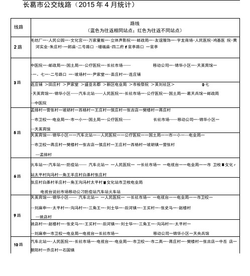 长葛市公交线路