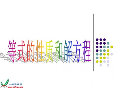 2、等式的性质(1)和解方程