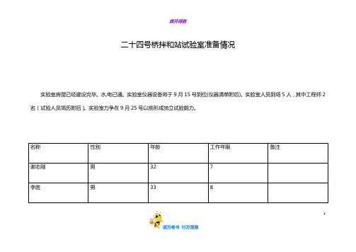 【公路水运工程精品资源】试验室组织结构图、试验室平面图、仪器清单