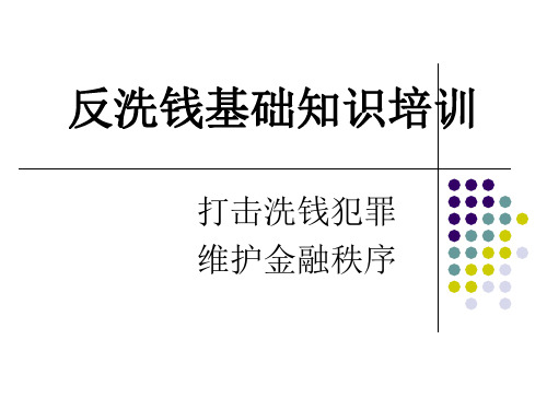 反洗钱基础知识培训 ppt课件