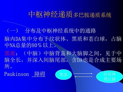 中枢神经递质多巴胺递质