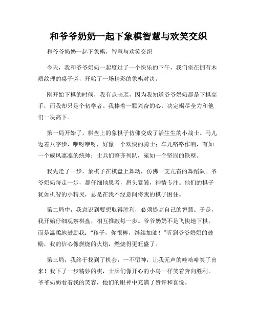 三年级作文那次玩得真高兴之和爷爷奶奶一起下象棋智慧与欢笑交织