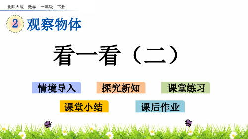 北师大版一年级数学下册《看一看(二)》教学课件