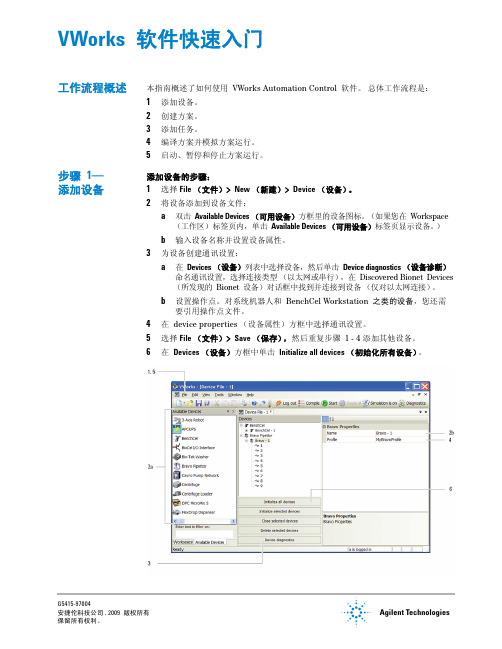 Agilent VWorks Quick Start