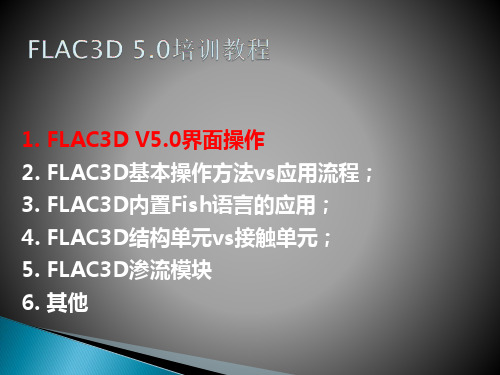 FLAC3D5.00培训教程