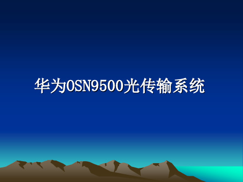 华为OSN9500光传输系统