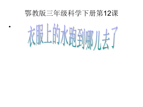 三年级下册科学课件-12《衣服上的水跑到哪儿去了》 ｜鄂教版              (共19张PPT)