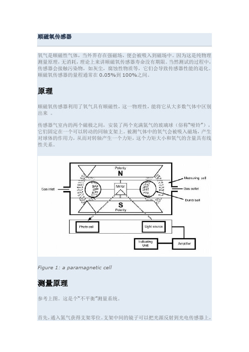 顺磁氧传感器说明书