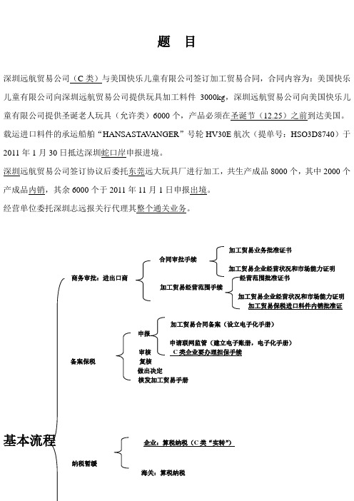 新加工贸易报关基本流程图