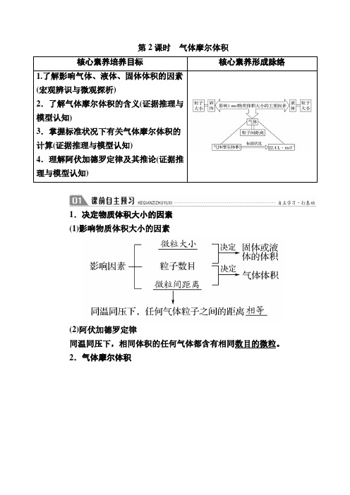 高中化学人教版必修第一册 第二章 第三节 第2课时 气体摩尔体积 学案_132