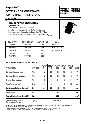 FMMT717中文资料