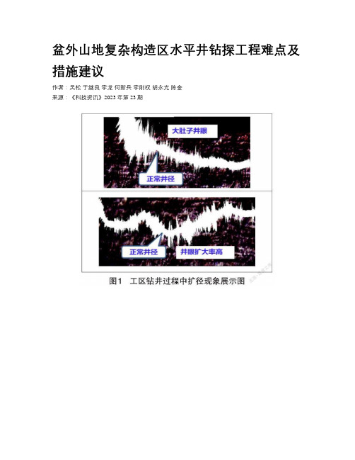 盆外山地复杂构造区水平井钻探工程难点及措施建议 