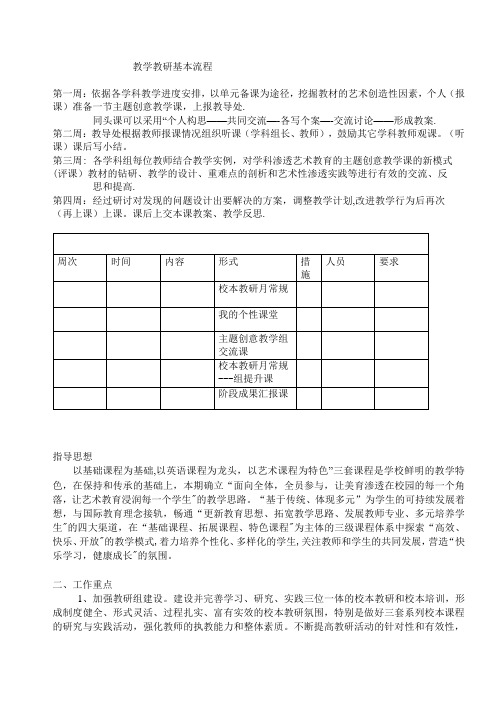 教学教研基本流程