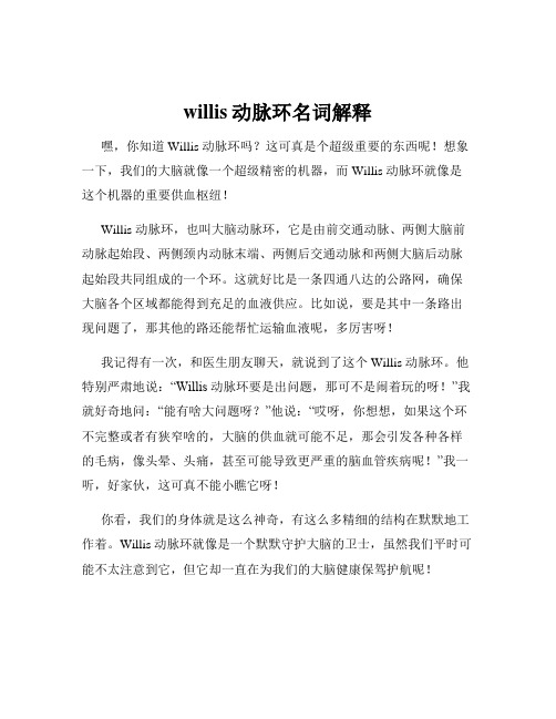 willis动脉环名词解释