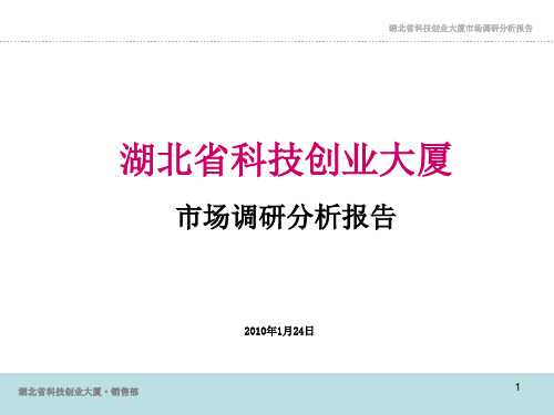 湖北省科技创业大厦市场调研分析报告总结