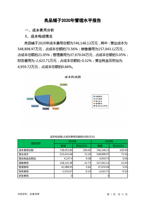 良品铺子2020年管理水平报告