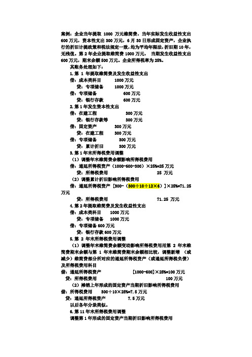 维检费会计处理