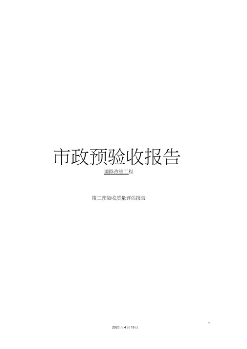 市政预验收报告