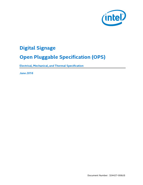 OPSSpecification(数字标牌开放式可插拔规范)