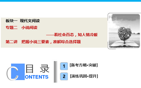 高考语文大一轮复习 板块一  专题二  第二讲 把握小说三要素,准解综合选择题