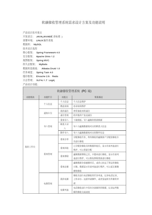 催收管理系统—需求设计方案