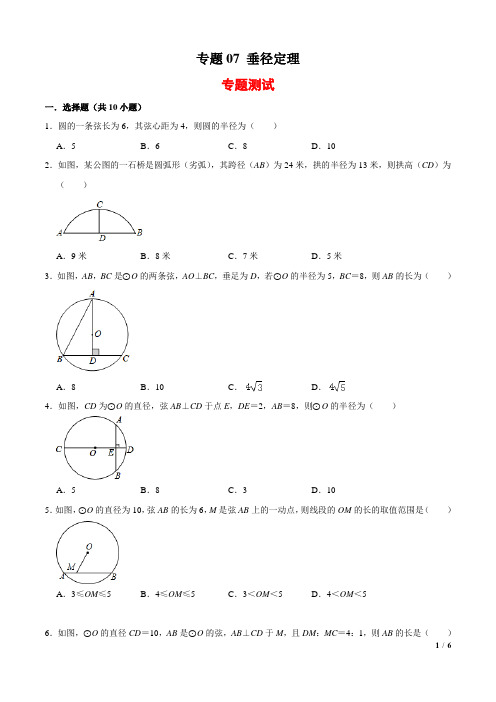 垂径定理(原卷版)