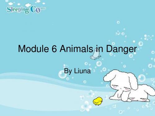 外研版高中英语必修5 Module 6《Animals in Danger》课件