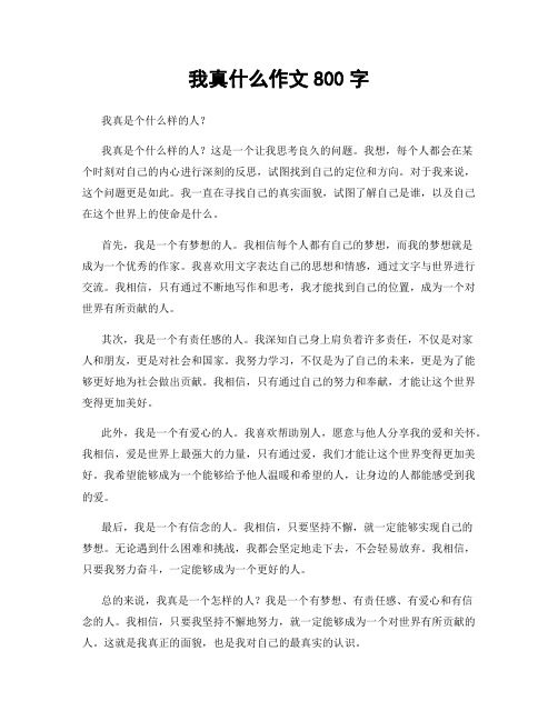 我真什么作文800字