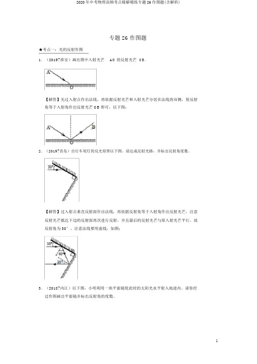 2020年中考物理高频考点精解精练专题26作图题(含解析)