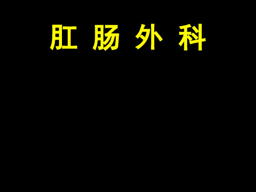 肛肠外科(讲述)【可编辑的PPT文档】