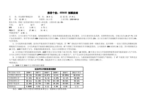 福耀玻璃投资机会分析