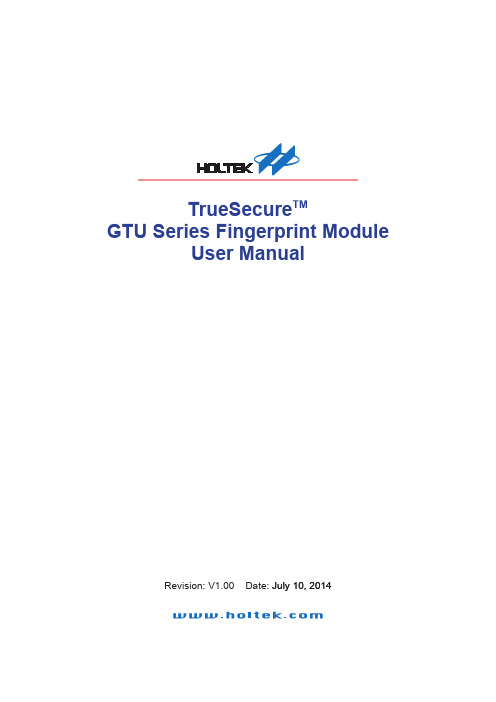 TrueSecure TM GTU Series Fingerprint Module User M