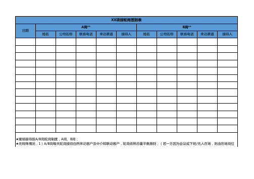 案场AB轮岗制度及工作表格