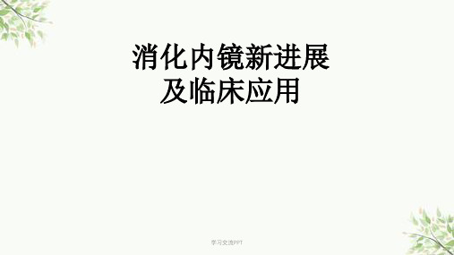 消化内镜新进展及临床应用ppt课件