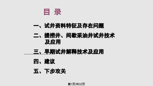 低渗透油层试井资料解释方法探讨PPT课件