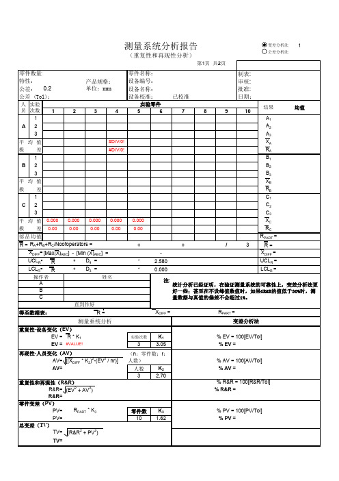 测量系统分析报告