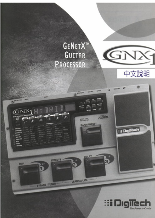 GENETX GUITAR PROCESSOR GNX1 说明书