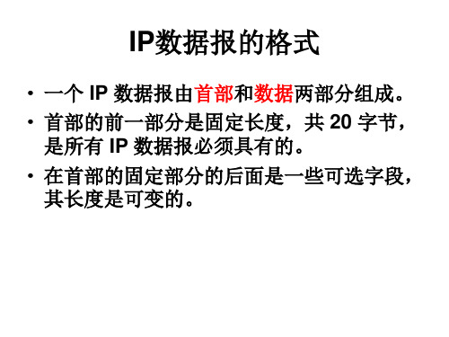 IP数据包包头格式