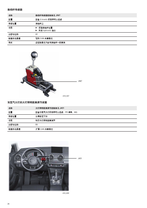 全新奥迪A3自学手册电器部分4