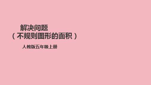 人教版数学五年级上册第六单元《解决问题(不规则图形的面积)》课件