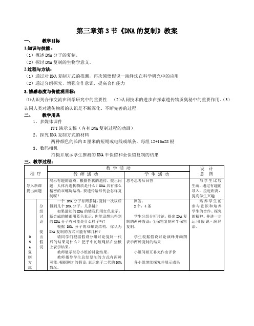 3.3 DNA复制教案