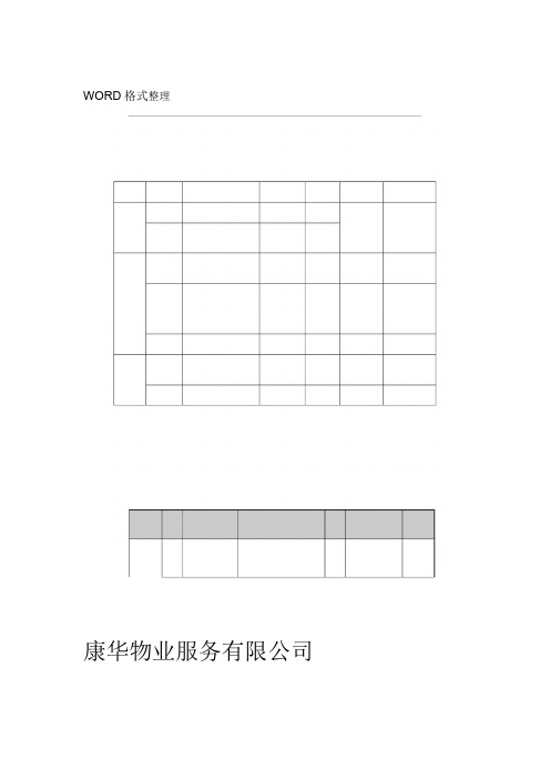 物业管理绩效考核表