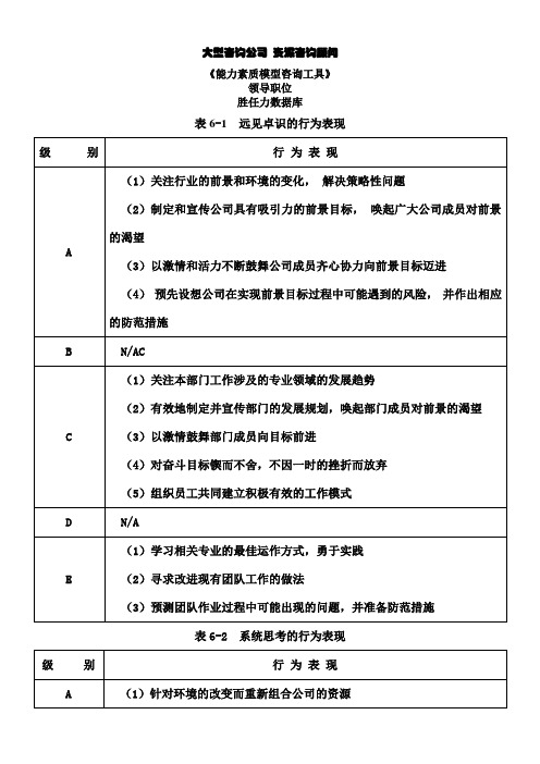 NEW《能力素质模型咨询工具》胜任力数据库