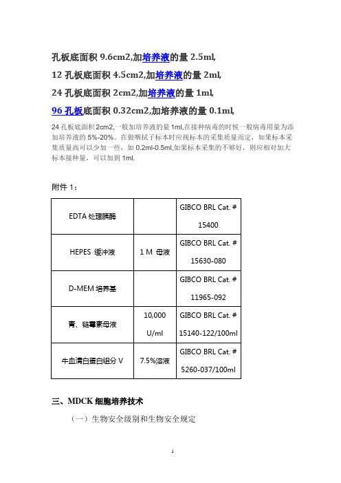 MDCK细胞培养技术