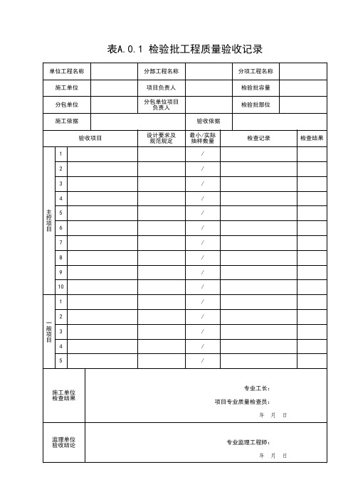 北京市《居住建筑节能工程施工质量验收规程》DB11 1340-2016全部表格