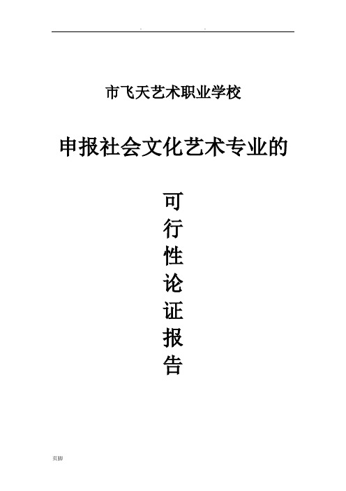 申报社会文化艺术专业可行性报告