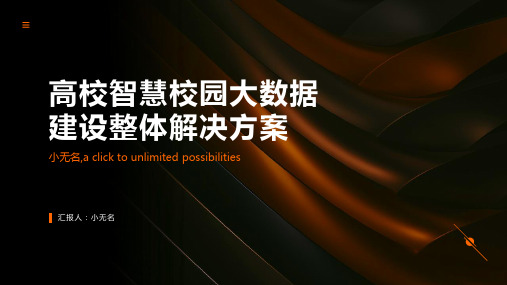 高校智慧校园大数据建设整体解决方案