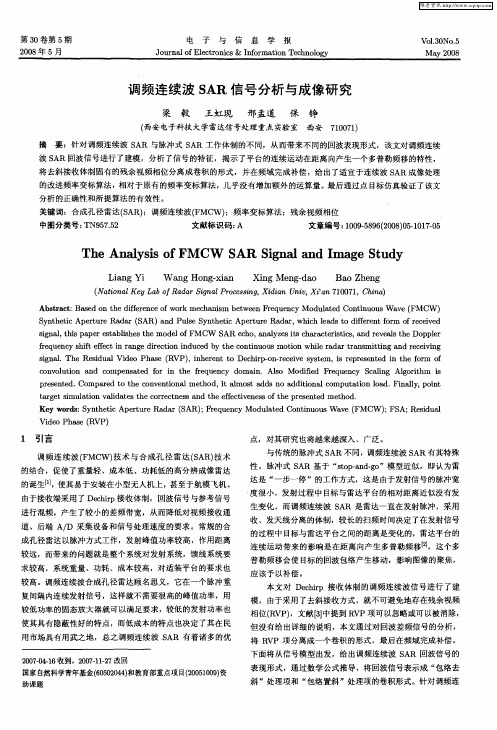 调频连续波SAR信号分析与成像研究